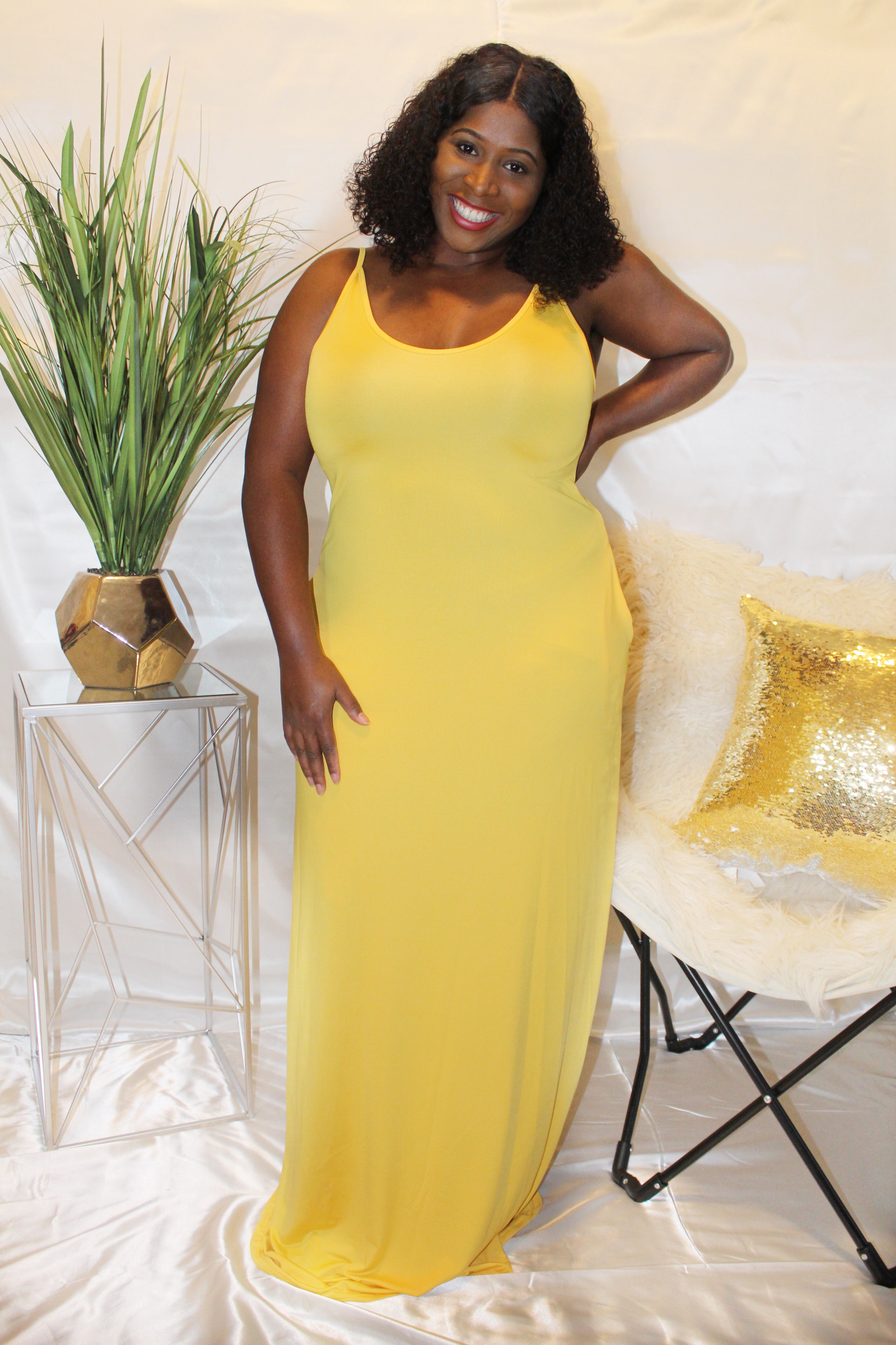 "Day Party" Yellow Maxi Dress